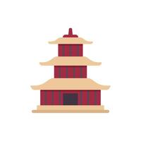 Traditional multi tiered pagoda building representing asian architecture vector