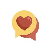 Love message being sent inside speech bubbles over white background vector