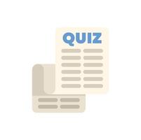 Quiz test paper sheets representing examination assessment vector