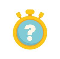 Question mark showing on analog stopwatch timer vector