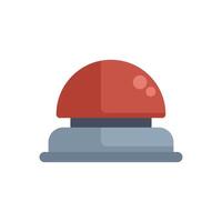 Red buzzer waiting to be pushed for game show vector