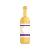 White wine bottle displaying blank label template vector