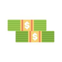 Two stacks of money representing wealth and savings vector