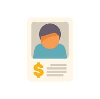 Employee card showing salary payment for work done vector