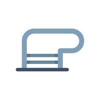 Minimalist icon of a public restroom handrail for support and accessibility vector