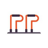 Parallel bars showing healthy lifestyle on white background vector