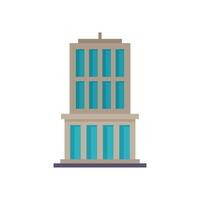 Modern office building standing tall with glass windows vector