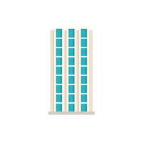 Modern business center building with large glass windows vector