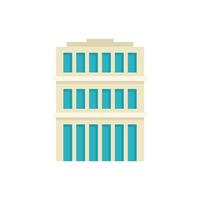 Modern city building is standing on white background vector