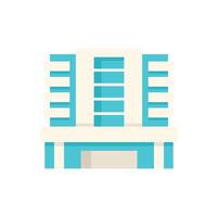 Modern glass building with big windows is representing modern architecture vector