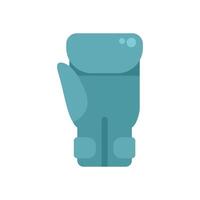 Blue boxing glove punching in minimalist style design vector