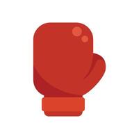 Red boxing glove striking a powerful punch in boxing match vector