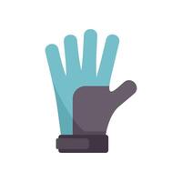 Goalkeeper glove protecting hand during soccer game vector