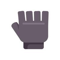 Grey working glove protecting hand on white background vector