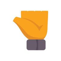 Cartoon hand showing number one gesture icon vector