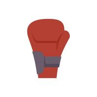 Red boxing glove protecting hand during training session vector