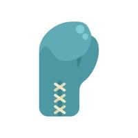 Blue boxing glove with laces fastened for training vector