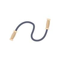 Skipping rope lying on white background for workout vector