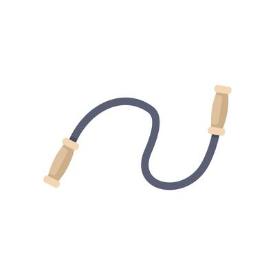 Skipping rope lying on white background for workout