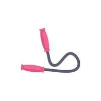 Pink skipping rope for working out and keeping fit vector