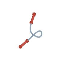 This red skipping rope is ready for a cardio workout vector