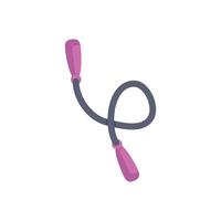 Skipping rope lying on white background for fitness training vector