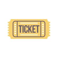 Yellow ticket representing access pass for event vector