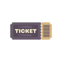 Cinema ticket admitting to movie showing event vector