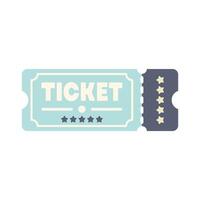 Blue ticket admitting access to event featuring five stars vector