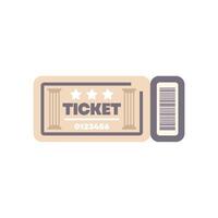 Museum ticket admit one showing columns and barcode vector