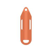 Rescue torpedo buoy floating in water for lifesaving vector