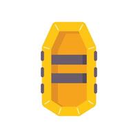 Yellow inflatable boat isolated on white background vector