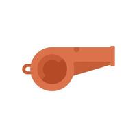 Orange whistle blowing for attention getting icon vector