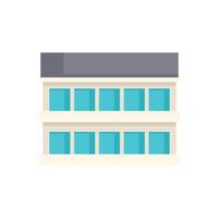 Modern two story office building with large windows displaying a professional business center vector