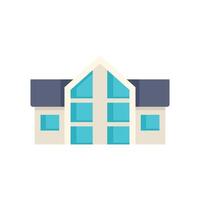 Modern house with big windows showing minimalist architecture vector
