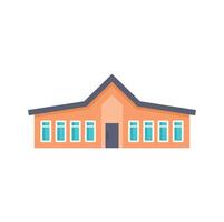 One storey house with large windows and a tiled roof is waiting for its guests vector