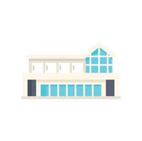 Modern house building facade showing architectural project vector