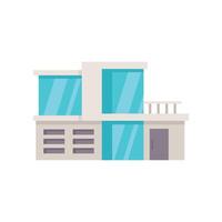 This illustration features a modern home with a balcony and large windows vector