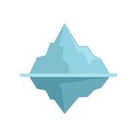 Large iceberg floating with underwater part visible vector