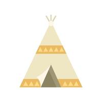 Traditional native american teepee standing tall on white background vector
