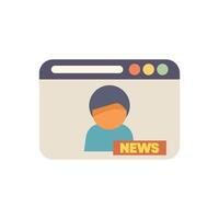 Online news website showing breaking news with reporter on screen vector