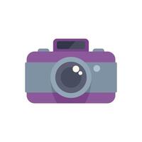 Purple camera capturing memorable moments in style vector