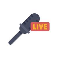 Microphone recording live stream audio podcast icon vector