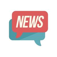 Red speech bubble showing news announcement vector
