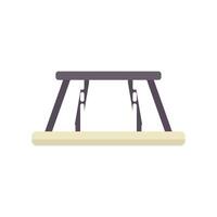 Gymnastics vaulting horse standing on white background vector