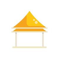 Yellow canopy providing shelter from sun rays vector