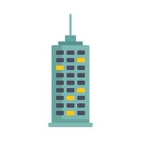 Modern business center skyscraper standing tall at night vector