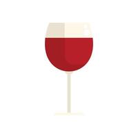 Wine glass containing red wine with minimalist design vector