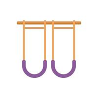 Empty playground swings hanging from wooden beam vector