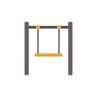Empty swingset hanging on white background vector